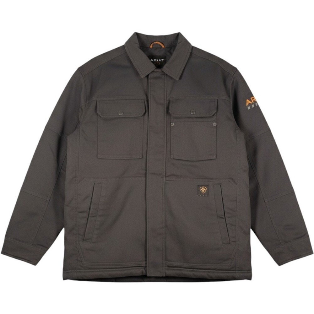 Ariat Rebar DuraCanvas Sherpa Lined Coat Mens XL Tall Iron Grey Work Jacket New